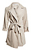 Peach Skin Tie Front Long Coat Thumb 1