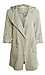 Long Hooded Peach Skin Jacket Thumb 1