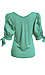 Short Puff Sleeve Contrast Top Thumb 2