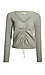 Ruched Rib Knit Sweater Thumb 1
