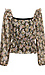 Skies are Blue Square Neck Floral Blouse Thumb 1