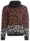 Skies are Blue Animal Print Turtleneck Sweater