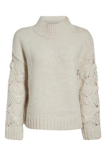 Cable Knit Sweater Slide 1