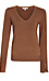 V Neck Knit Long Sleeve With Button Detail Thumb 1