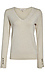 V Neck Knit Long Sleeve With Button Detail Thumb 1