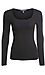 Long Sleeve Scoop Neck Rib Knit Top Thumb 1