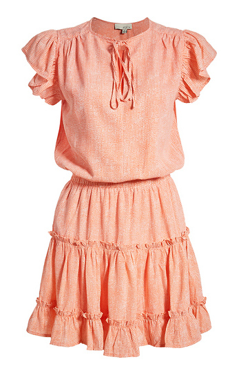 Printed Ruffled Mini Dress Slide 1