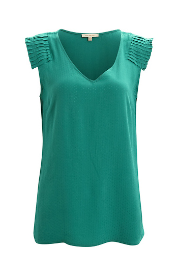 Skies are Blue Pleated Shoulder Blouse Slide 1