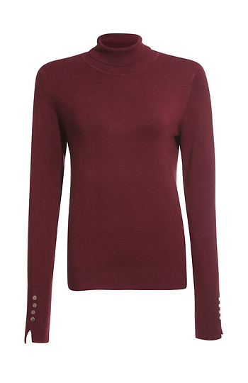 Turtleneck Long Sleeve Sweater Slide 1
