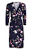 Surplice Floral Print Dress Thumb 1
