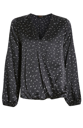 Surplice Printed Blouse Slide 1