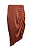 Asymmetrical Ruched Satin Skirt Thumb 1