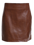 Skies Are Blue Mini Faux Animal Embossed Leather Skirt