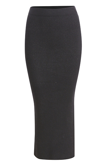 Ribbed Bodycon Midi Skirt Slide 1