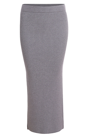 Ribbed Bodycon Midi Skirt Slide 1