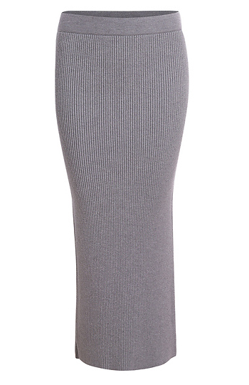 Ribbed Bodycon Midi Skirt Slide 1