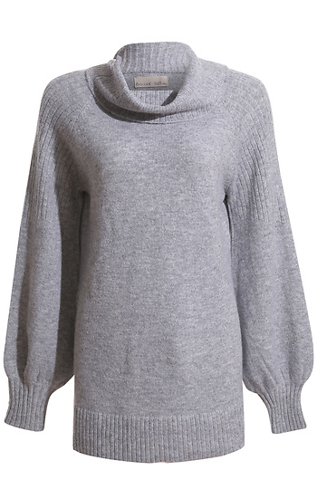 Long Sleeve Cowl Neck Sweater Slide 1