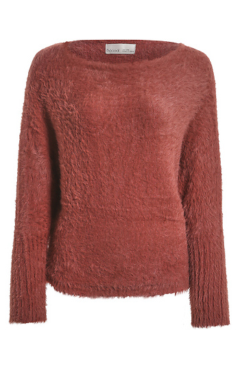 Fuzzy Boatneck Sweater Slide 1