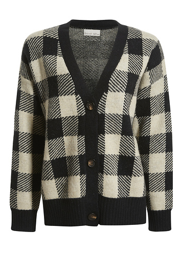 Plaid Button Front Cardigan Slide 1