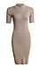 Mock Neck Short Sleeve Knit Dress Thumb 1