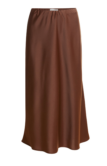 Satin Slip Midi Skirt Slide 1