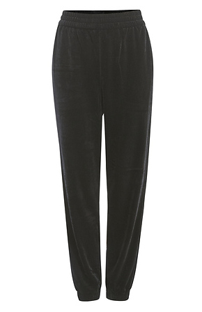Skies are Blue High Rise Velvet Jogger Pants in Black DAILYLOOK