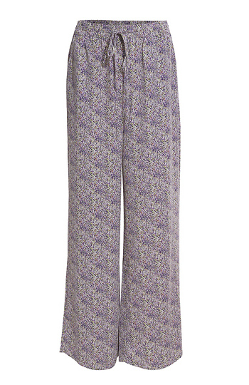 High Rise Floral Printed Wide Leg Pants Slide 1