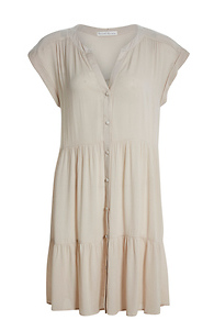 Tiered Button Front Babydoll Dress Slide 1