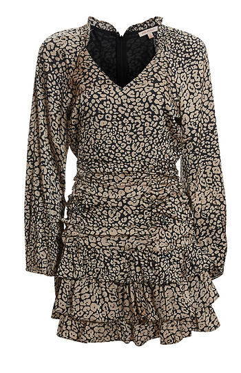 Animal Print Tiered Dress Slide 1