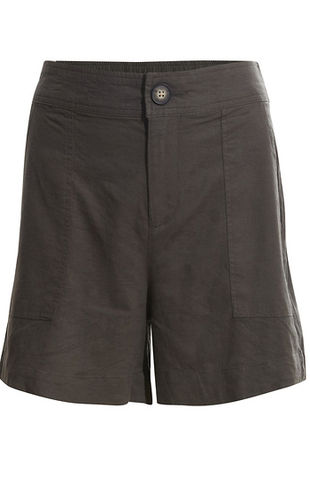 High Rise Linen Shorts Slide 1
