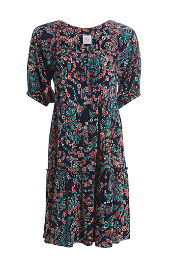 Square Neck Floral Dress Slide 1