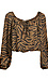 Zebra Print Knot Top Thumb 1