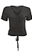 Shirred Front Short Sleeve Top Thumb 1