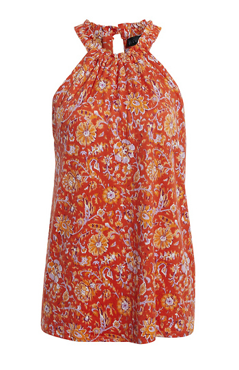 Ruffle Neck Halter Tank Slide 1