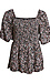 Flounce Sleeve Smocked Top Thumb 1