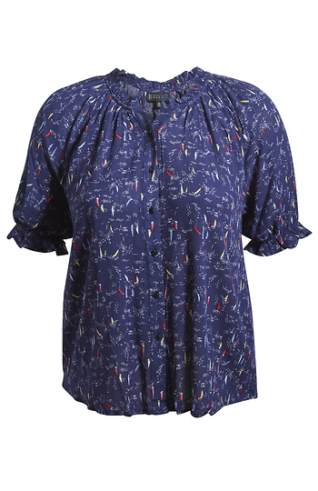 Printed Buttoned Down Top Slide 1