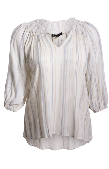Three Quarter Sleeve Smocked Top Slide 1