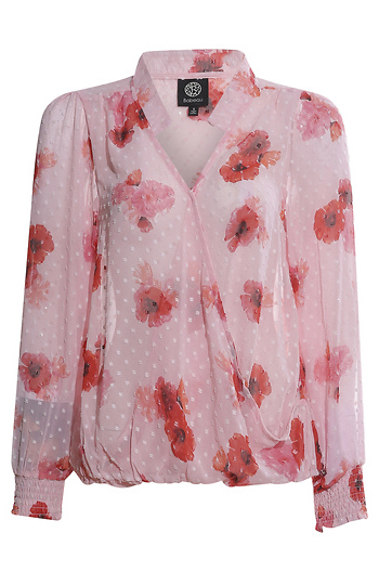 Surplice Swiss Dot Blouse Slide 1