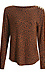 Cozy Animal Print Top with Button Detail Thumb 1