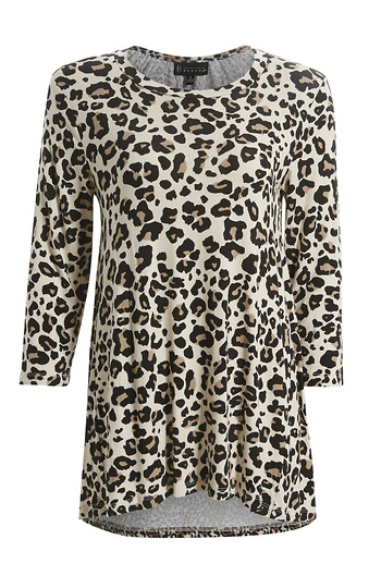 High Low Hem Animal Print Top Slide 1