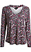 Floral Print V Neck Long Sleeve Thumb 1