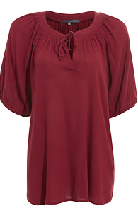 Short Sleeve Peasant Top Slide 1