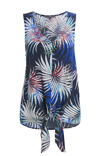 Front Knot Sleeveless Top Slide 1