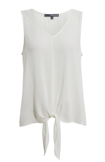 Front Knot Sleeveless Top Slide 1