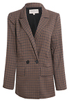 Plaid Button Front Blazer