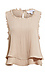 Sleeveless Layered Top with Frayed Edges Thumb 1