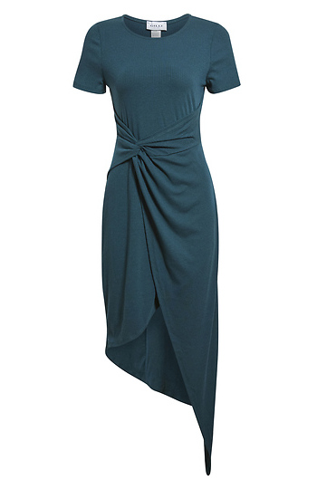 Twist Wrap Midi Dress Slide 1