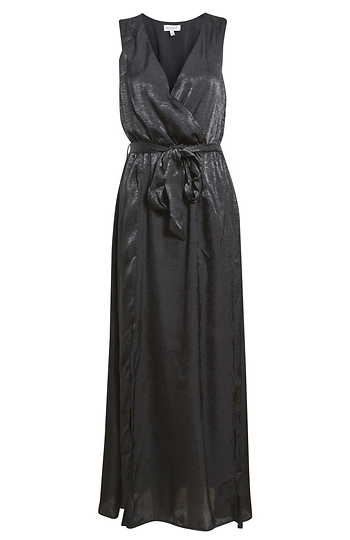 Surplice Satin Maxi Dress Slide 1