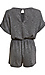 Elastic Waist Front Pocket Romper Thumb 2