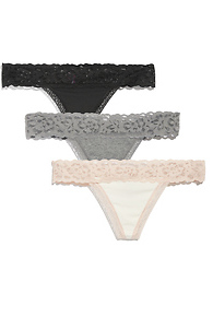 Deirdre Allover Lace Pack Cheeky Black Cheeky Panties (Pack of 3)